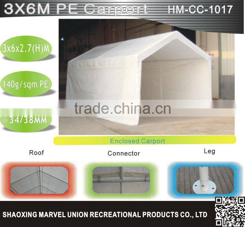 Heavy duty UV resistant enclosed Canopy Carport