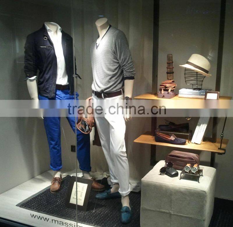 Fiberglass headless fashion male mannequin for window display