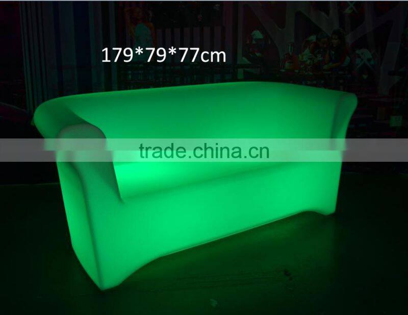 LED glow chair plastic lighted sofa