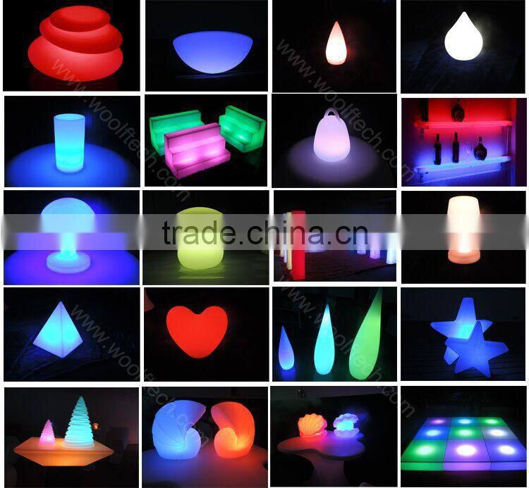 Indoor and outdoor IP65 waterproof level color changing plastic led flower pots light up pots lighting pot