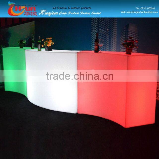 led bar furniture,led plastic color changing table