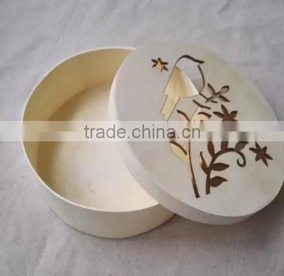 china factory supply balsa lightweight bark round wood cheese box for sale