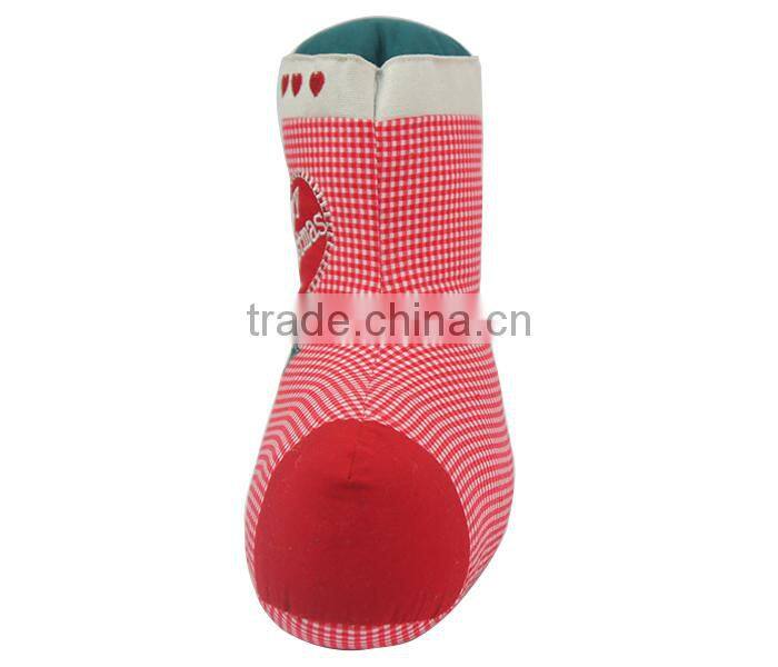 Store More Christmas Sock Sand Stuffed Cotton Foot Door Stop