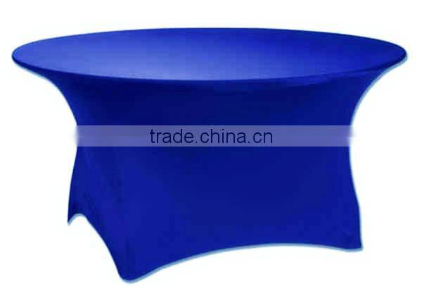 hotsale spandex plain blue table cover for hotel restaurant weddings