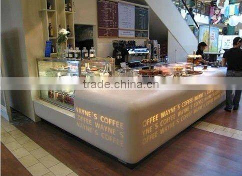 Corian made coffee kiosk for mall