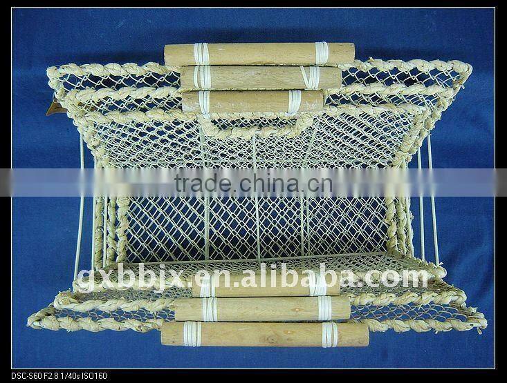 White wire woven storage decorative newspaper holder