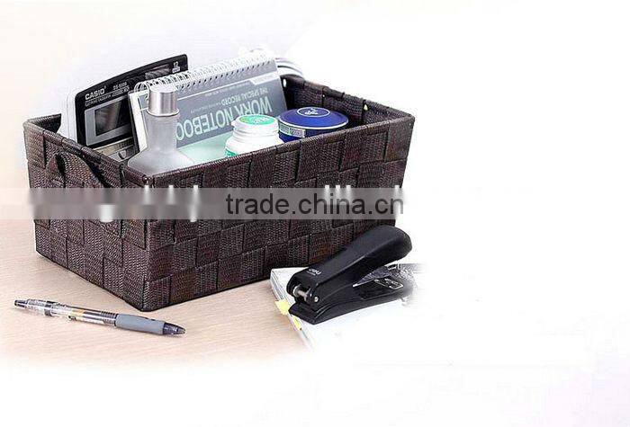 Coffee Rectangle Nylon fabric storage basket