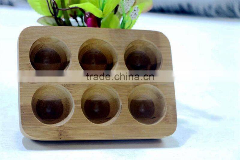 Eco-friendly unfinished bamboo egg tray for sale