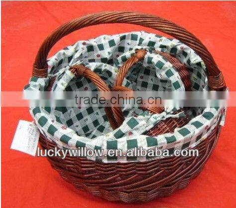 christmas empty wicker basket wholesale