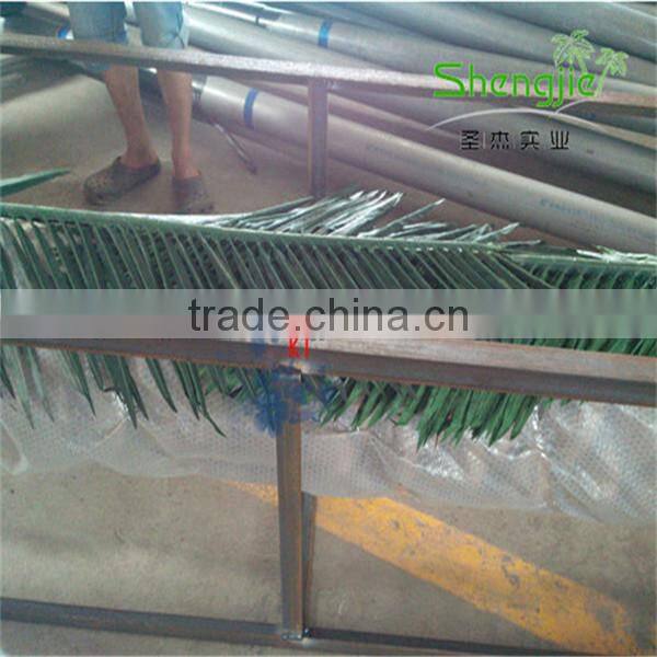 SJZZY artificial coconut palm tree leaves , high for 240 cm plastic palm tree leaves