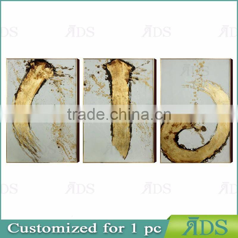New collection canvas wall art oil paint with gold leaf