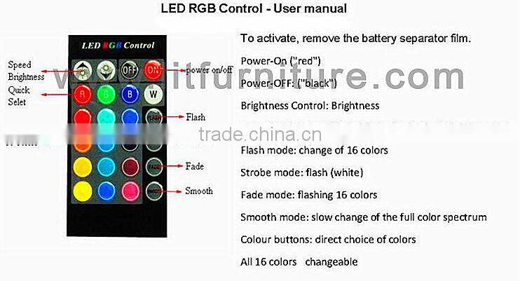 Modern PE plastic led cocktail bar table party decorations led table