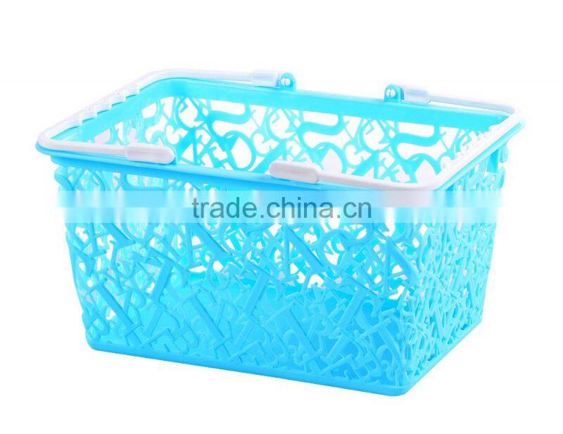 New design PP plastic storage basket with handle