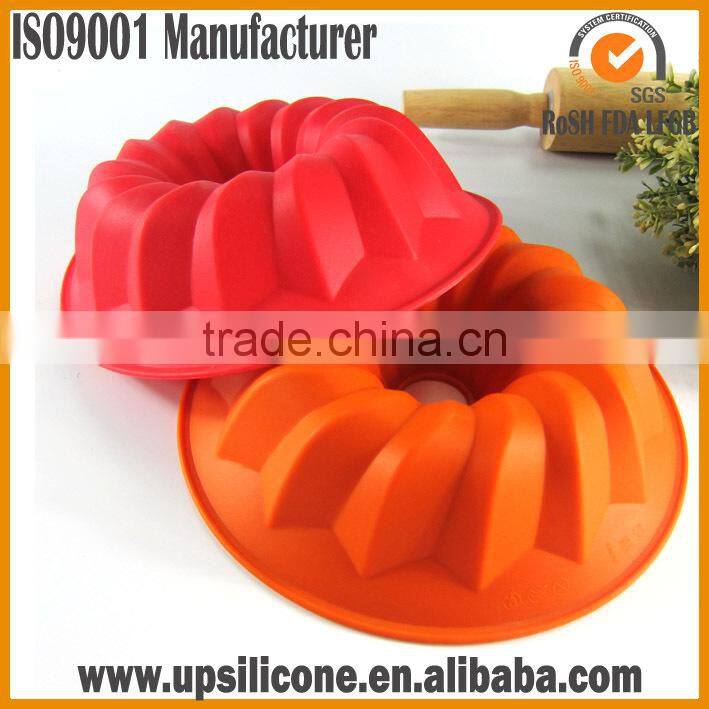 BPA Free Food Grade Silicone Fluted Mold Bunt Pan- silicone cake mould toast microwave oven bakeware Mold Bundt Cake Pan Bread