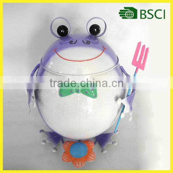 YS15406 recycling waste bin metal craft for garden decoration