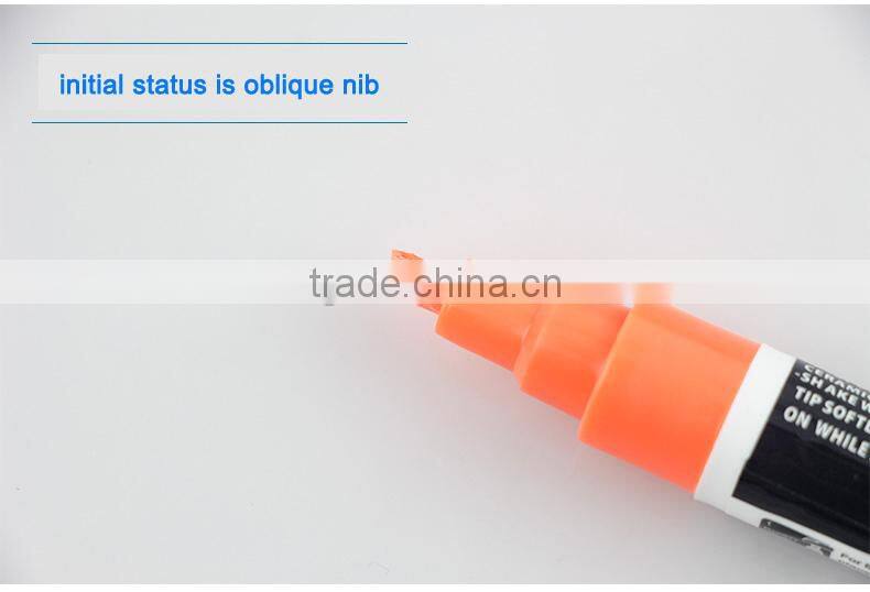 Colorful and smooth nib fluorescent marker pen / erasable marker pen for LED writing board