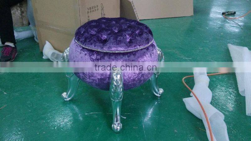 FF2015 fun and sweet pumpkin leisure chairs gold velvet fabric neoclassic stools ottoman small fancy childern chair