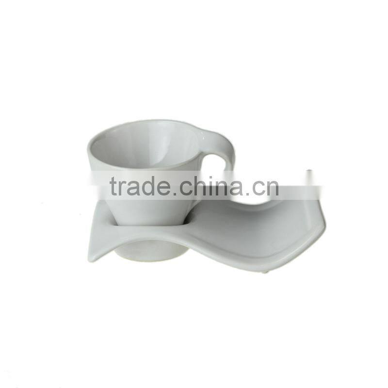 80cc ceramic promotion white coffee cup set