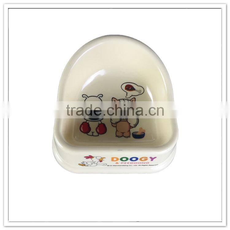 Cheap lovely durable printing fancy plastic dog proof cat bowls