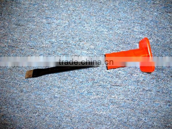 carbon steel forged cold chise stone chisel with rubber grip