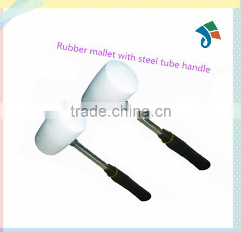 Steel tube handle dead blow Rubber hammer mallet