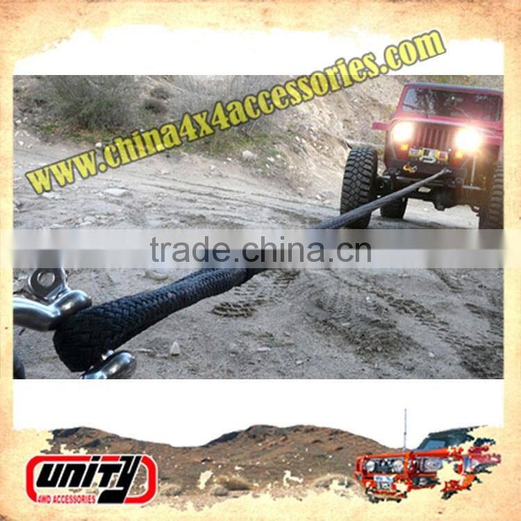 4WD accessories wholsaler black nylon tow rope recovery kit