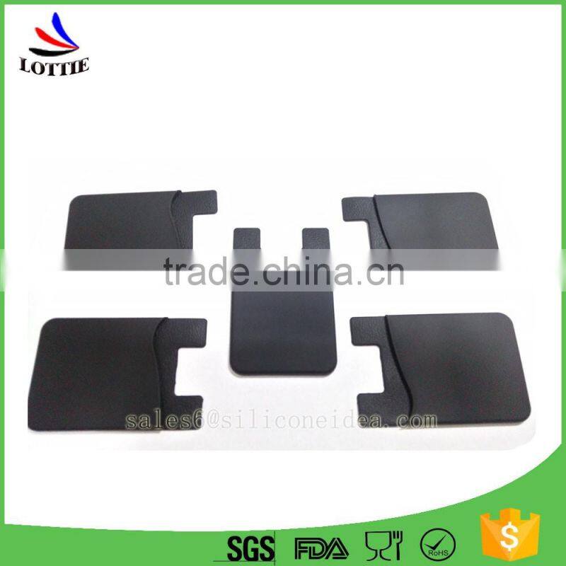 Lottie supply Silicone mobile phone card pocket with stand holder