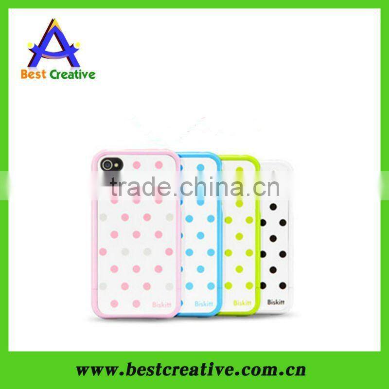 Colorful dot plastic phone case plastic cover