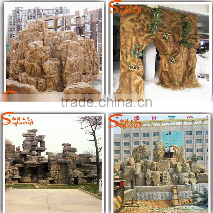 Garden decoration artificial landscaping slate fake rock garden fountains