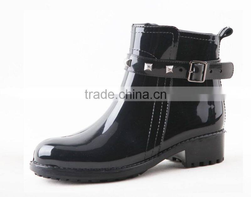 fashion new design girls ankle low pvc rain boot