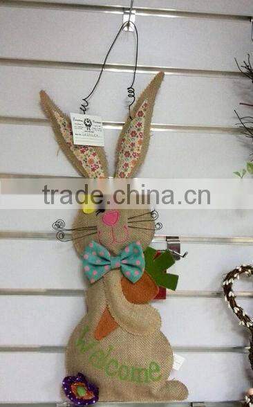 creative halloween item burlap sign rabbit shape