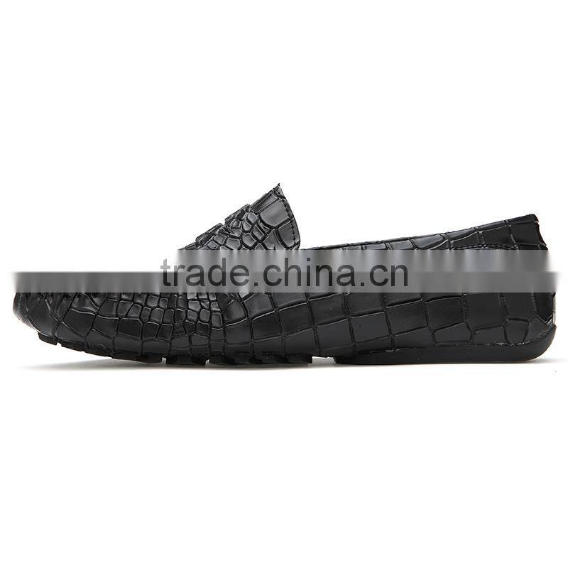 china brand crocodile leather casual shoes sample for men, high quality male peas shoes casual fashion for men