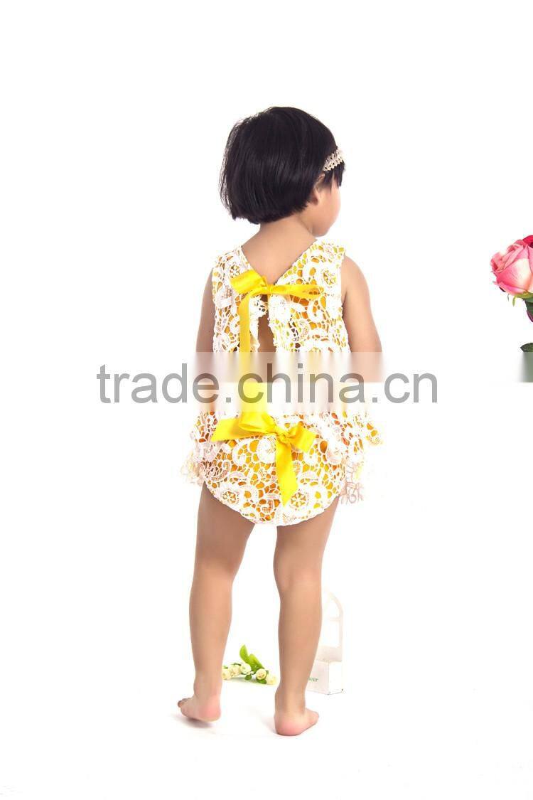 Wholesale children's boutique clothings girl's spring outfit top with bloomer