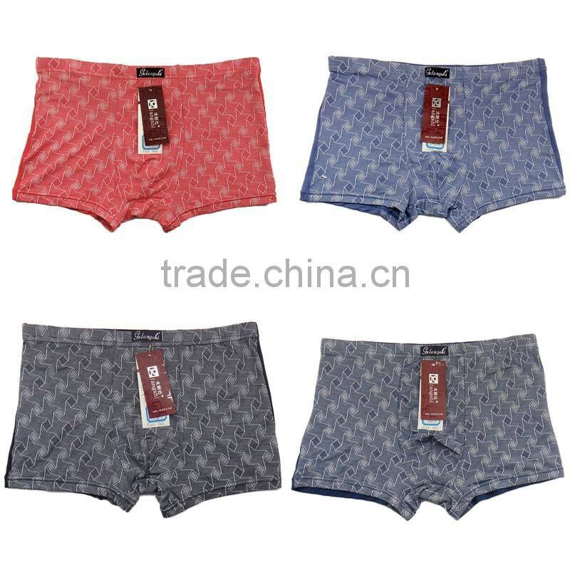 Free Size MenUnderwear Sexy Printing Bamboo Fabric Men Shorts Cheap Men Boxers