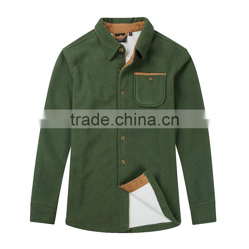 wholesale OEM cheap good quality man school uniform fleece shirt jacket