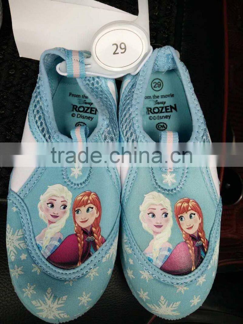Girls beautiful catroon aqua shoes cheap stock