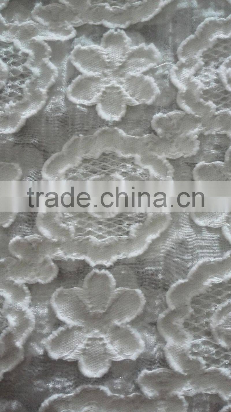 high quality cutting flower jacquard for women's dress