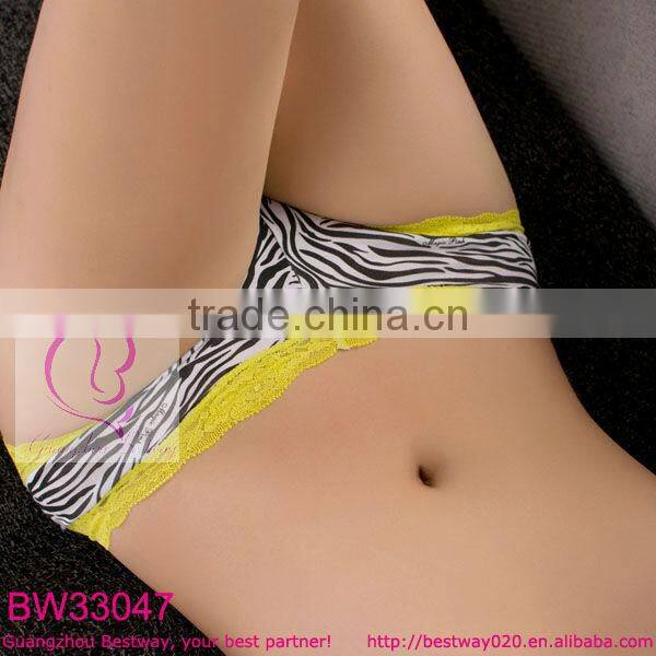 Sex picture of fancy zebra panty with lace in apparel sex costume fashion products