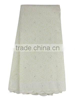 manufacture cloth outfit embroidery cotton lace fabric SL0335 royal blue