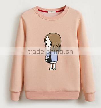 customized design catoon crewneck pullover fleece TC65/35 cheaper hoodies/sweatshirt