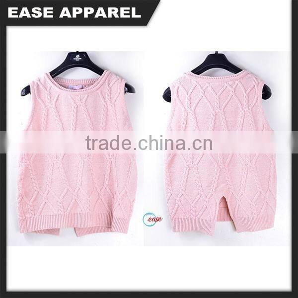 Customized white sweater waistcoat