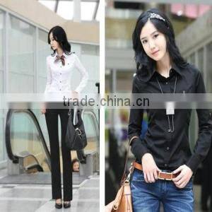 OEM factory wholesale fashion ladies white shirts