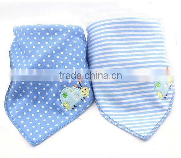 Alibaba china cute baby gift applique cotton custom absorbent dribbler wholesale bandana baby bibs