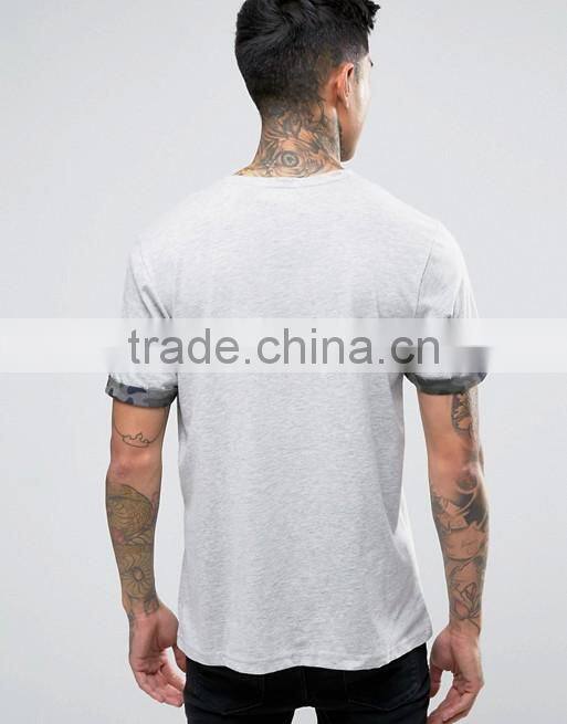 China OEM factory elegant business casual men's rolled sleeve t shirts