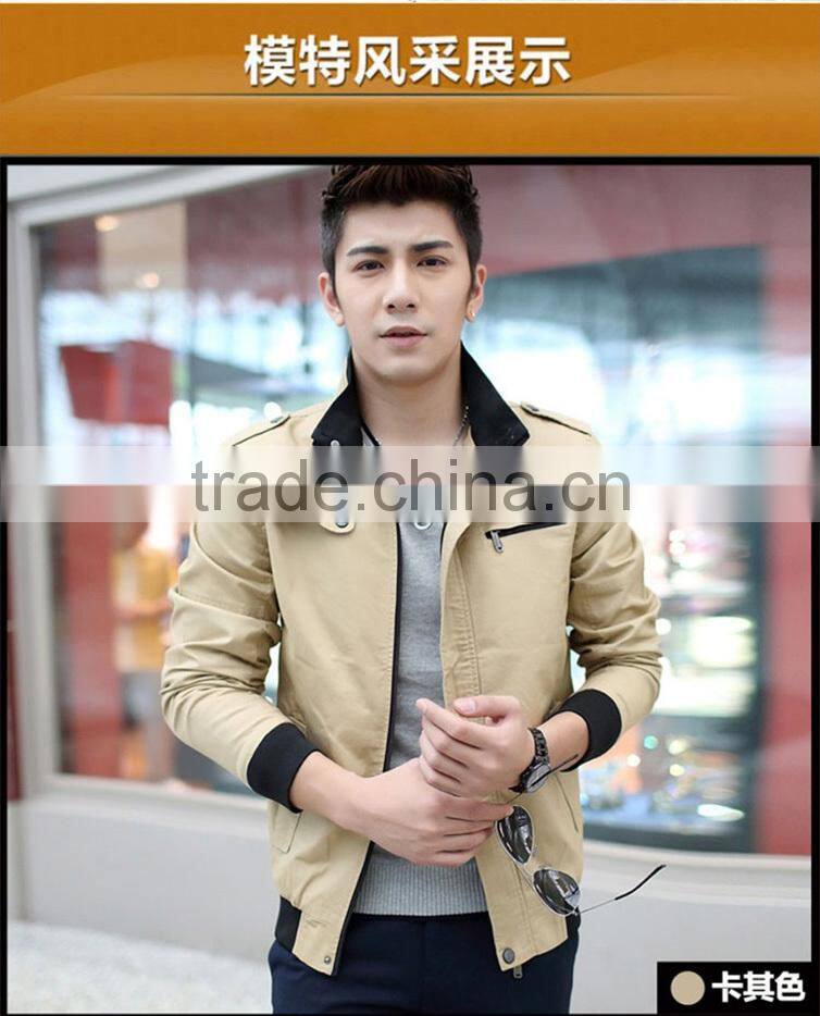 2015 New Style Spring Style Casual 100% Cotton Jacket For Men