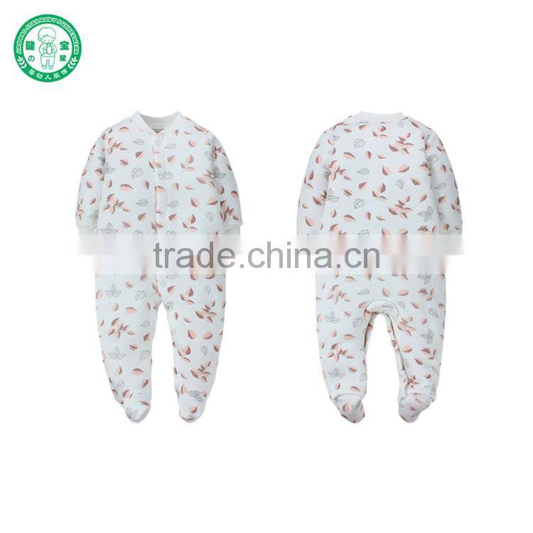 wholesale china name winter baby clothes leaves printing soft bedding fashion baby romper