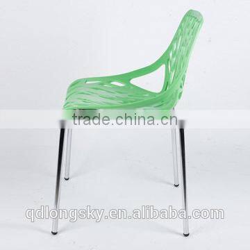 LS-4009 Wholesale Modern Cheap Colorful Stacking plastic Dining Chair For Dining Room Furniture