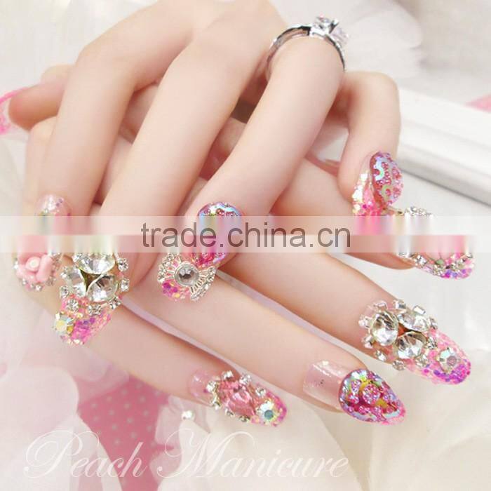 Self-adhesive Nails Glitter Tips With Glue Rhinestone Nails