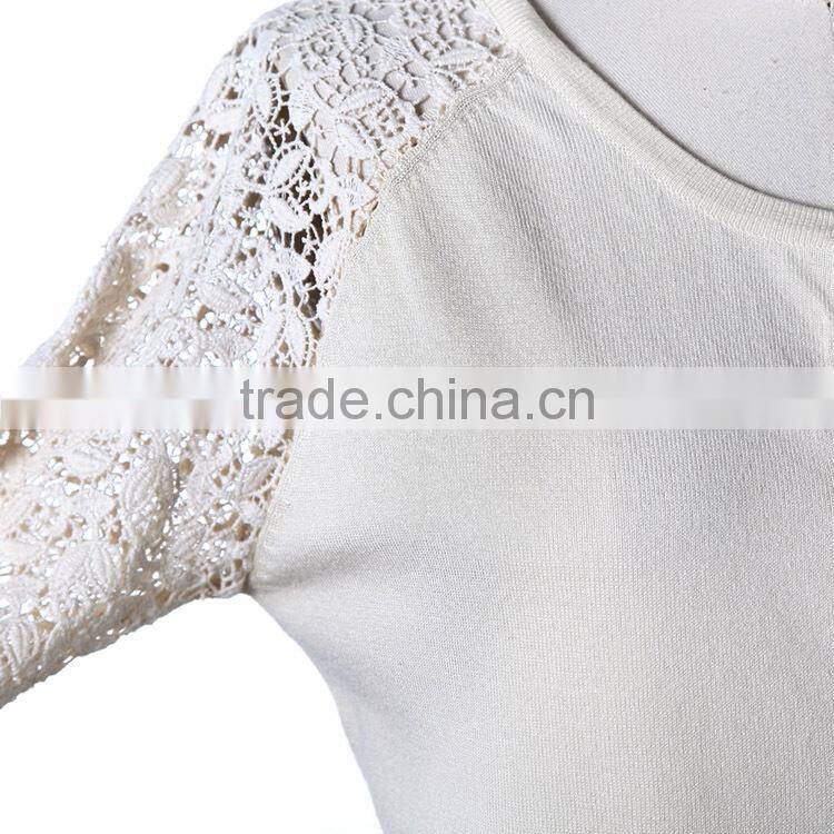 Small quantity clothing sweater manufacturern for girl,striped crewneck black & white cardigan sweater