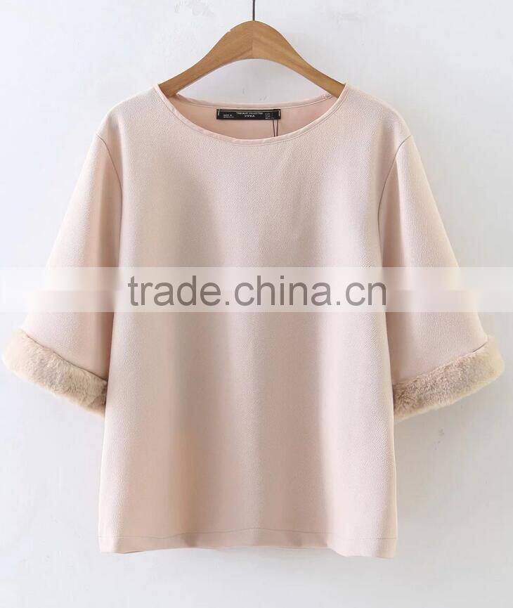 Runwaylover EY2379B New Style 2017 Ladies Elegant Pure Color Pullover Hoodie